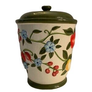 Vintage Canister Nonni's Biscotti Jar Fruit Ginger Cookie Jar Kitchen Storage